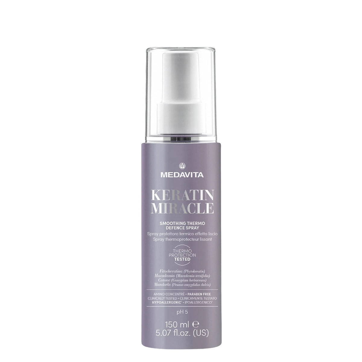 Medavita Keratin Miracle Smoothing Thermo Defence Spray 150ml heat protection spray #Size_150ml